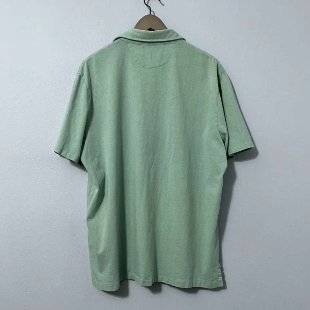 Polo Ralph Lauren Cotton-Linen Polo Shirt Men Large Green Classic Fit Pocket
